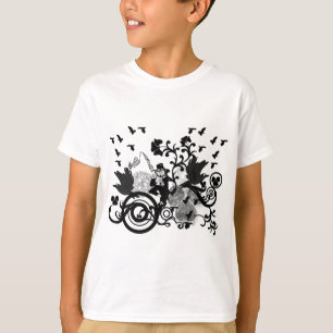 T-shirts Black Irish Swirls and Leprechauns