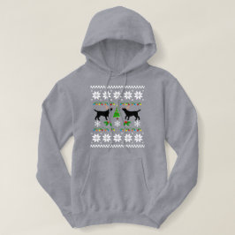 T-shirts Black Labrador traça capuz de Natal feio