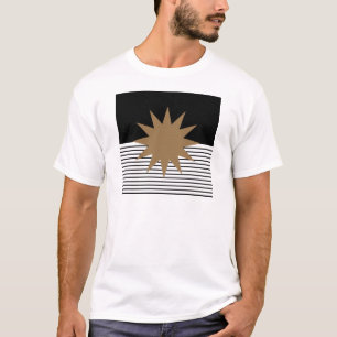 T-shirts Black White Colorblock e Brown Sun