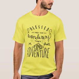 T-shirts Blessed é os homens rotulados mão dos andarilhos