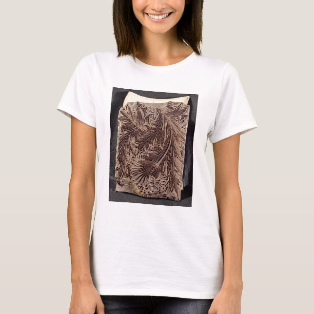 T-shirts Bloco de impressão design Tulip, 1875 (madeira ent (Frente)