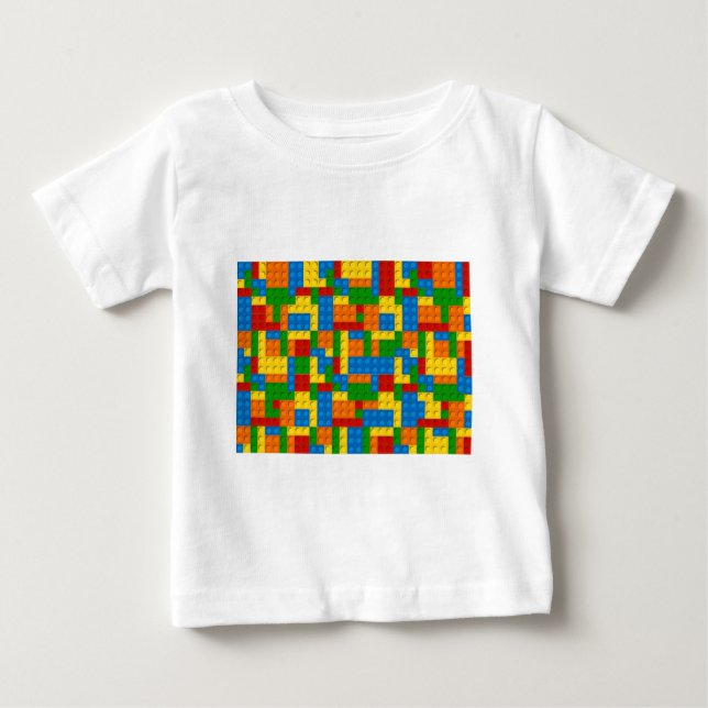 T-shirts blocos de plástico coloridos (Frente)