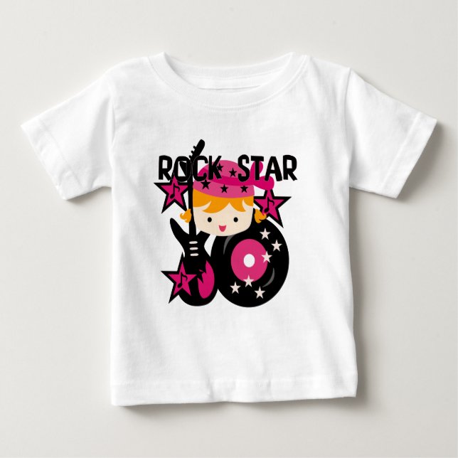 T-shirts Blona Rock Star Girl Baby Tutu (Frente)