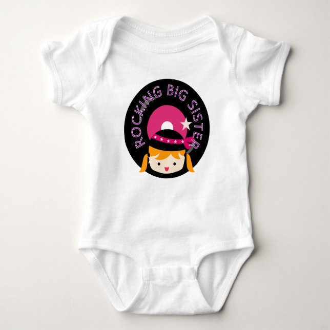 T-shirts Blond Rocking Big Sister (Frente)