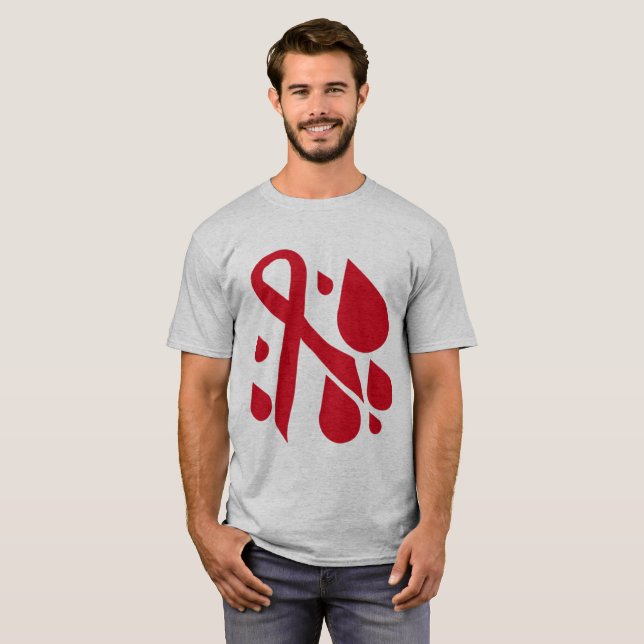 T-shirts Blood cancer awareness (Frente Completa)