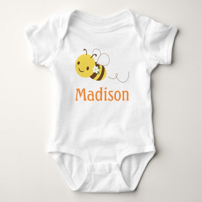 T-shirts Blossom Bumblebee Personalizado Nome do Bebê Perso (Frente)