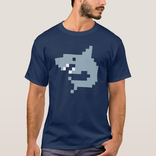 T-shirts Bloxels Shark (Frente)