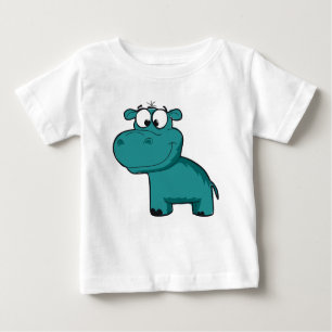T-shirts Blue Happy Hippo