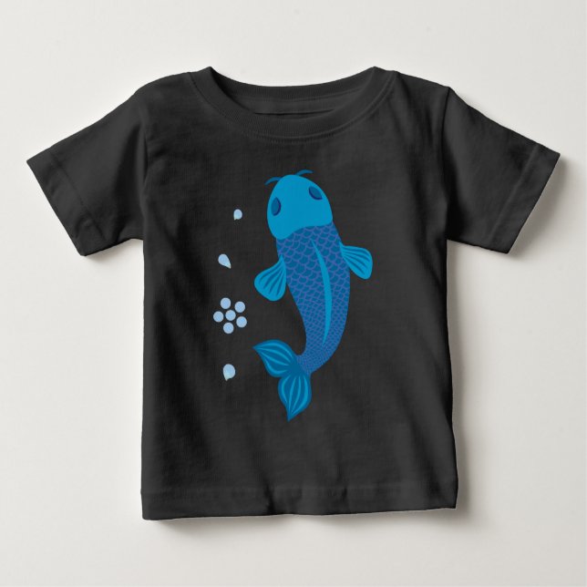 T-shirts Blue Koi Fish (Frente)