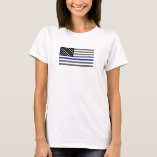 T-shirts "Blue Line fino" embandeira o t
