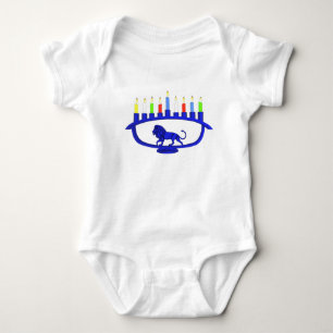 T-shirts Blue Lion Menorah