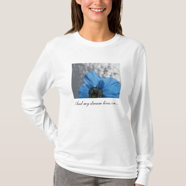 T-shirts Blue Poppy My Dream Continua (Frente)