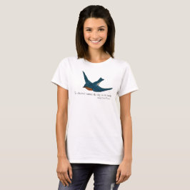 T-shirts Bluebird em vôo com citações por Thoreau