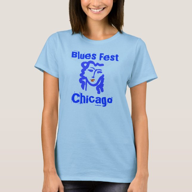 T-shirts Blues Fest, Chicago (Frente)