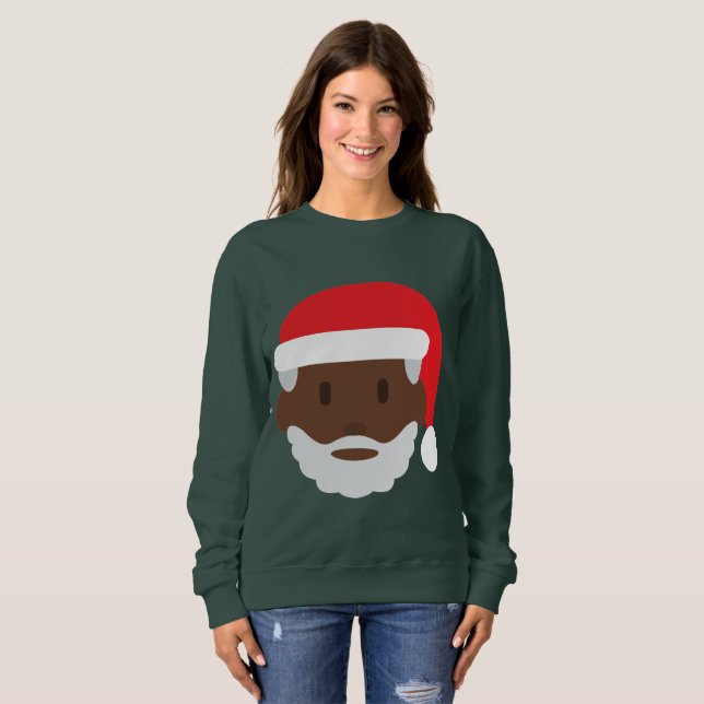 T-shirts blusa santa claus emoji xmas blusa (Frente Completa)