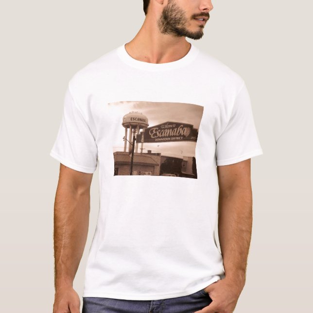 T-shirts Boa vinda a Escanaba (Frente)