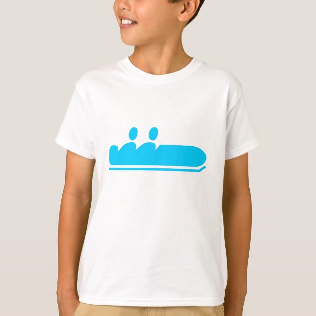 T-shirts Bobsled - Azul-Céu (Frente)