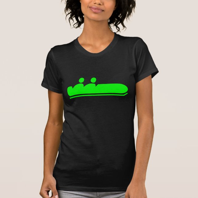 T-shirts Bobsled - Verde (Frente)