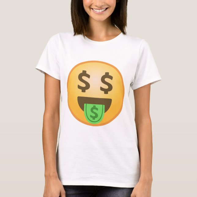 T-shirts Boca Emoji do dinheiro (Frente)