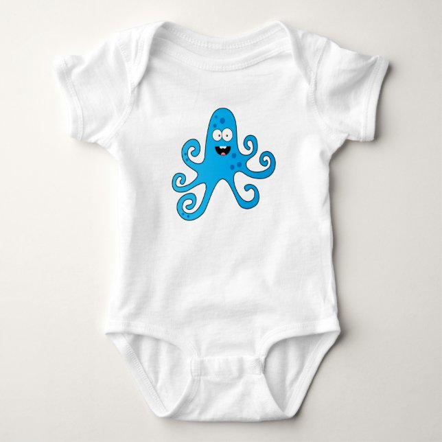 T-shirts Boctopus de bebê animado (Frente)