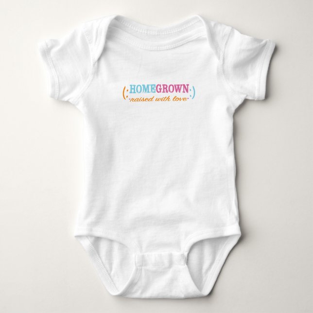 T-shirts Body "HomeGrown"/ROSA para Bebê Jersey (Frente)