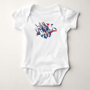 T-shirts Body Infantil Bebê Escova de Tinta Funky Amor