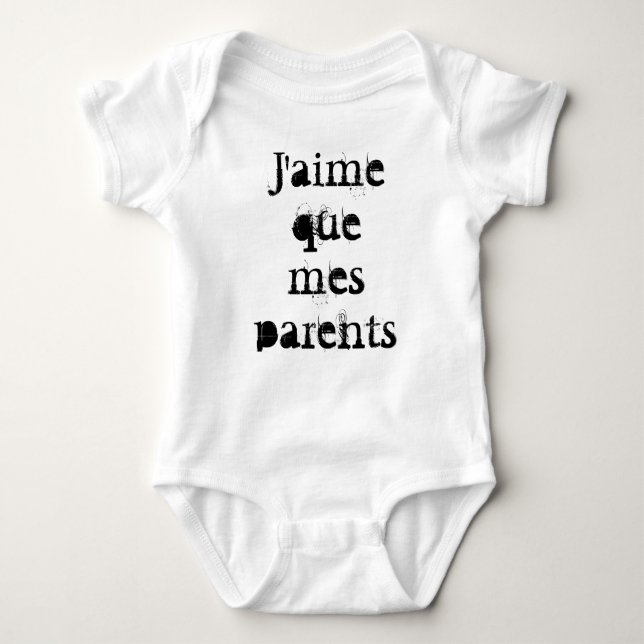 T-shirts Body para bebé “gosto de que os meus parentes” by (Frente)