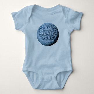 T-shirts Bodysuit da lua de MST3K (azuis bebés)