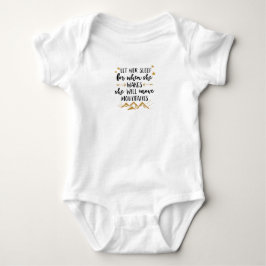 T-shirts Bodysuit de Jersey para Bebê Ela Vai Mover Montanh