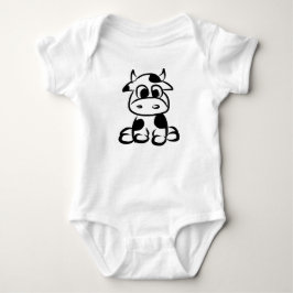 T-shirts Bodysuit do bebê da vaca