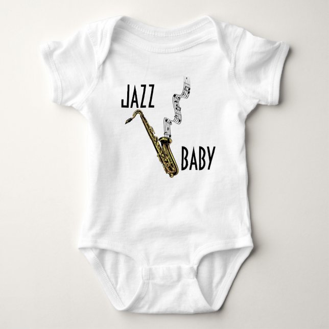 T-shirts Bodysuit do bebê do jazz! (Frente)