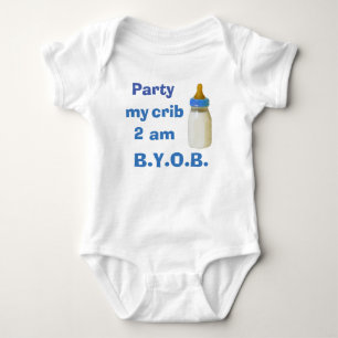 T-shirts Bodysuit do bebê - Party minha ucha 2 am - BYOB