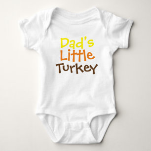 T-shirts Bodysuit do jérsei do bebê da Turquia do pai pou