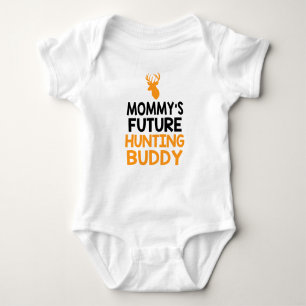 T-shirts Bodysuit futuro do bebê do amigo da caça da mamã
