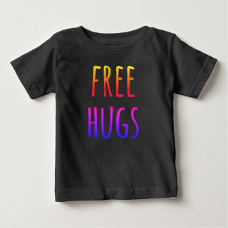 T-shirts Bodysuit orgânico do bebê dos abraços livres