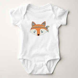 T-shirts Bodysuit tribal do bebê do Fox de Boho