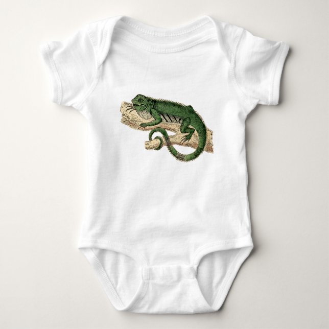 T-shirts Bodysuit vívido do lagarto (Frente)