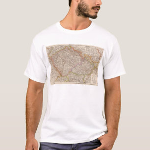 T-shirts Bohmen, mapa do atlas de Mahren