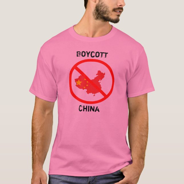 T-shirts Boicote China (Frente)