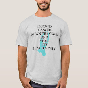 T-shirts Bola cancer (Fita Azul Claro)