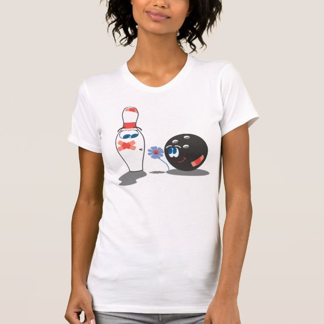 T-shirts Bola de Amor e Pino da boliche (Frente)
