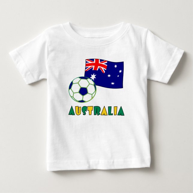 T-shirts Bola de Futebol e Bandeira da Austrália (Frente)