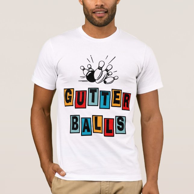 T-shirts Bolas da calha da boliche (Frente)