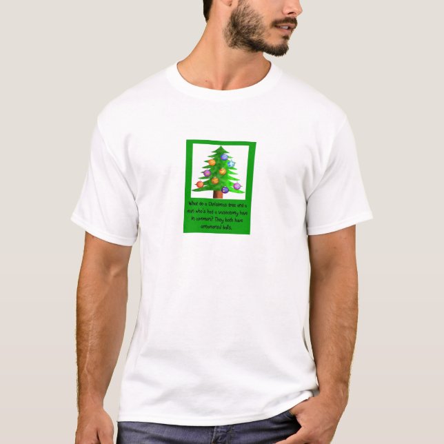 T-shirts Bolas da vasectomia do Natal (Frente)