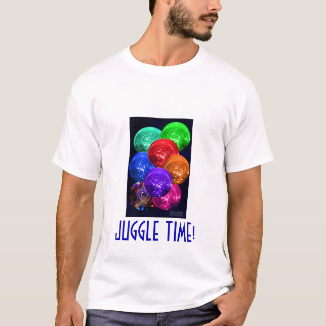 T-shirts Bolas de néon do espaço de Cyrstal (Frente)