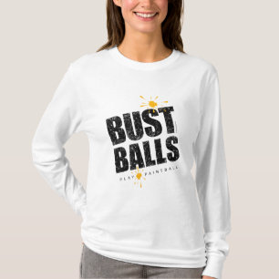 T-shirts Bolas do busto do Paintball