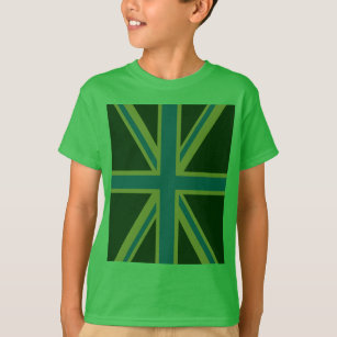 T-shirts Bold Forest Green Union Jack