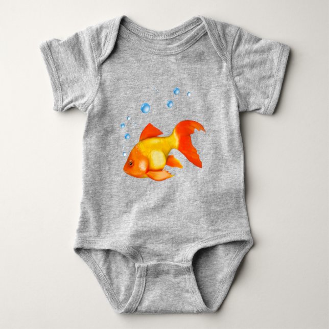 T-shirts Bolhas de peixe Goldfish (Frente)