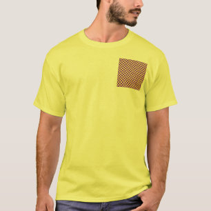 T-shirts Bolinhas Amarelas com Estilhaço de Fundo Roxo