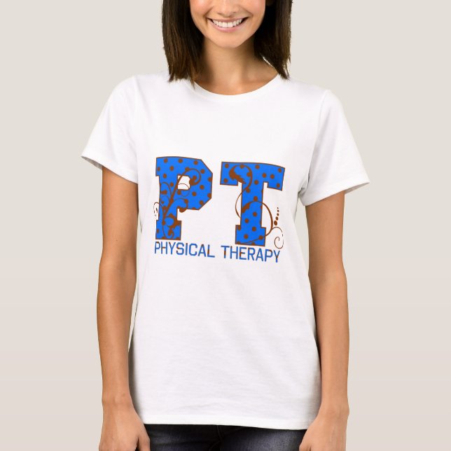 T-shirts bolinhas azuis marrons da pinta (Frente)